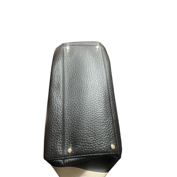 Kate Spade Kendall Court Henley Satchel Bag Blk/White Pebbled Leather - Picture 6 of 9